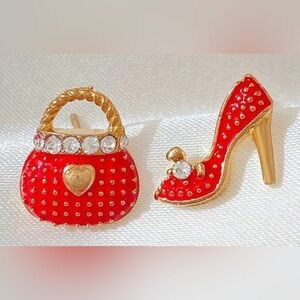 Red Shoe&Purse Earrings